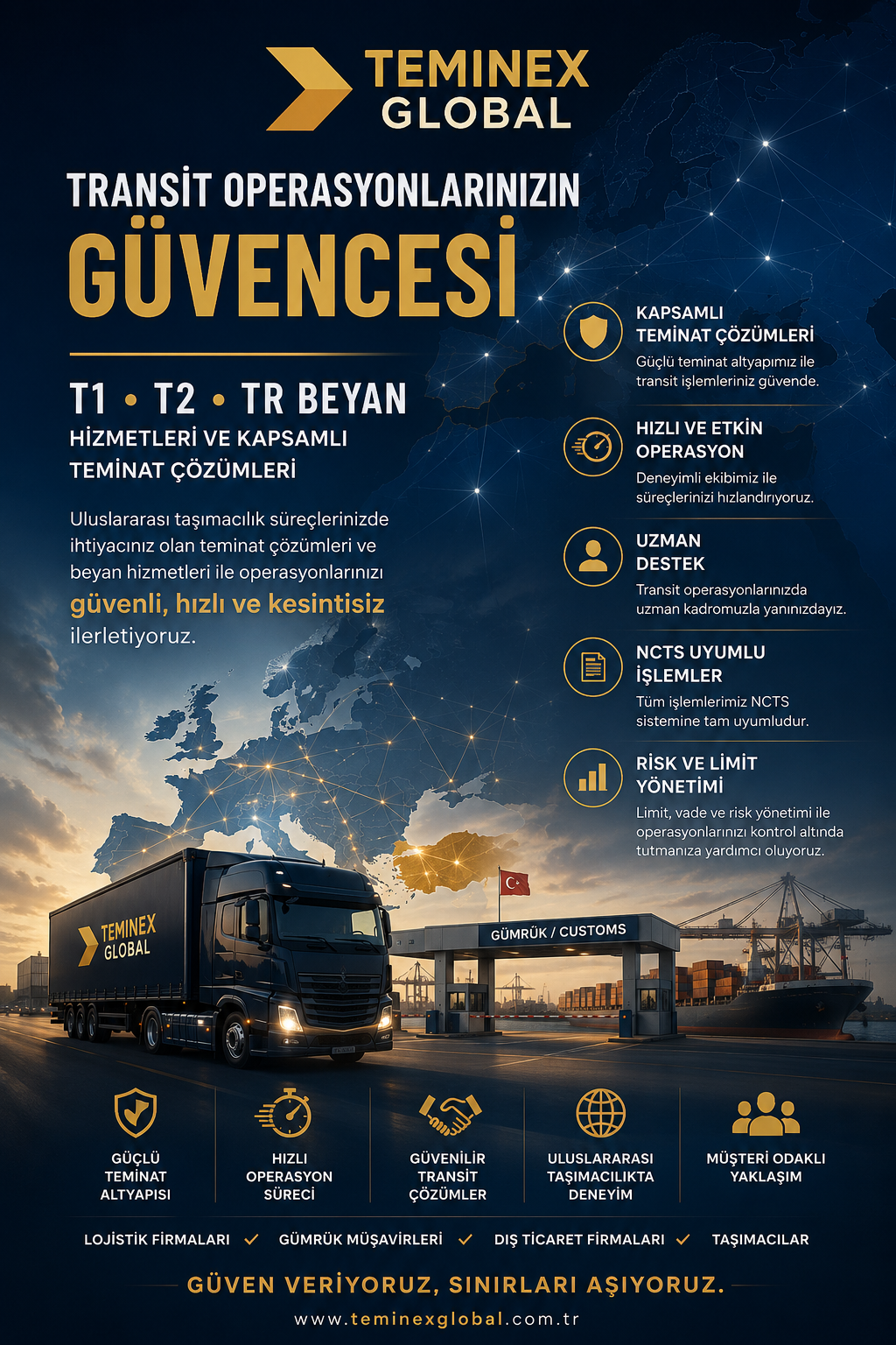 Transit Operasyonlarınızın Güvencesi: T1, T2 ve TR Beyan Hizmetleri